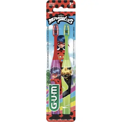Cepillo de Dientes GUM Ladybug +3 Años Pack x2