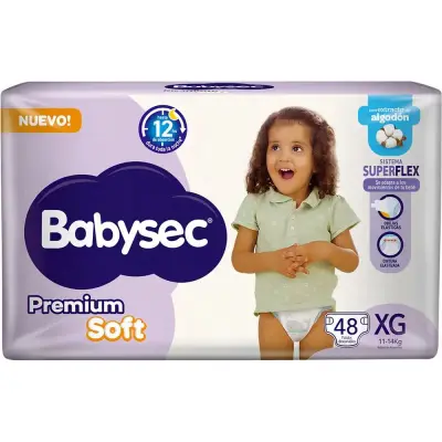 Pañal Babysec Premium Soft X48