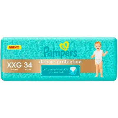 Pañales Pampers Deluxe Protección XXG x34