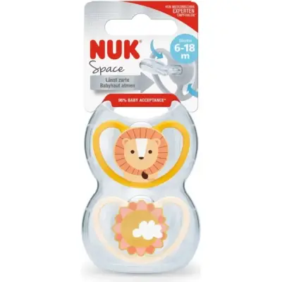 NUK Set 2 Chupetes Space M18