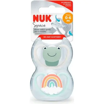 NUK Set 2 Chupetes Space Talla M0