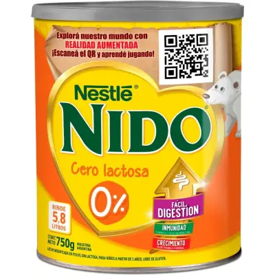 Nido 0% Lactosa Lata 750 g