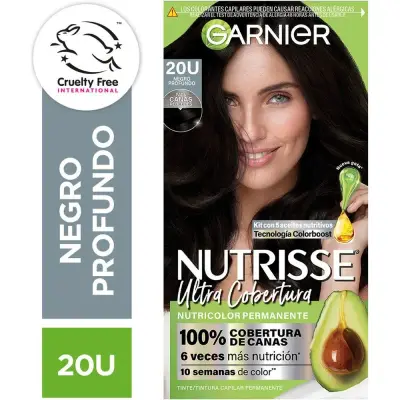 Tinta Capilar Nutrisse Ultra Cobertura Tono 20 Negro Profundo