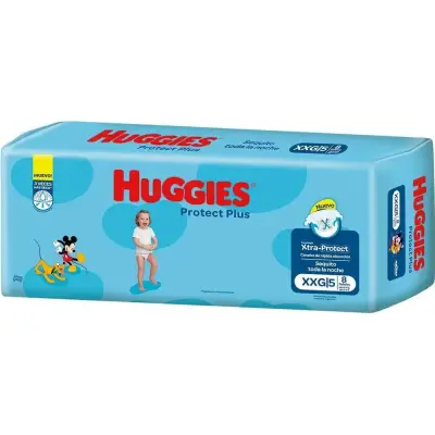 Pañal Huggies Protección Plus XXG Pack 8 Unidades