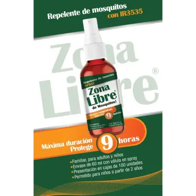 Repelente de Insectos Zona Libre de Mosquitos Spray 60 ml
