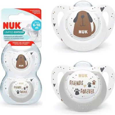 NUK Set 2 Chupetes Silicona 6-18 meses