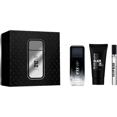 212 VIP Black EDP 100 ml + Shower Gel 100 ml + Espuma de Afeitar