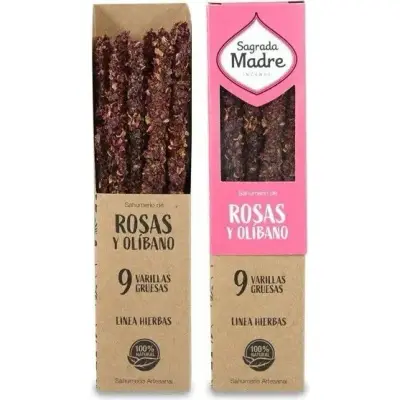 Sahumerio Sagrada Madre Rosas y Olíbano