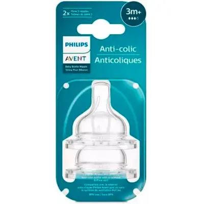 Teteros Anticólico Avent para Bebés 3M+ Pack x2