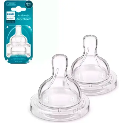 Mamadera Avent Anticólico Reforzada 6M+ Pack x2