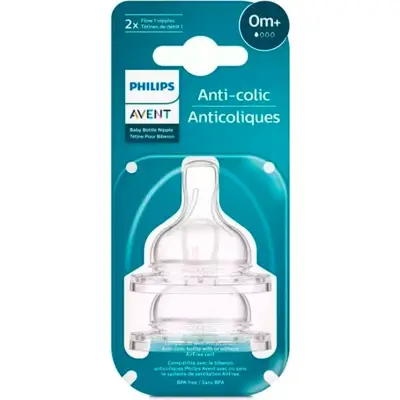 Mamadera Avent Anticólica Flujo Medio x2 Unidades