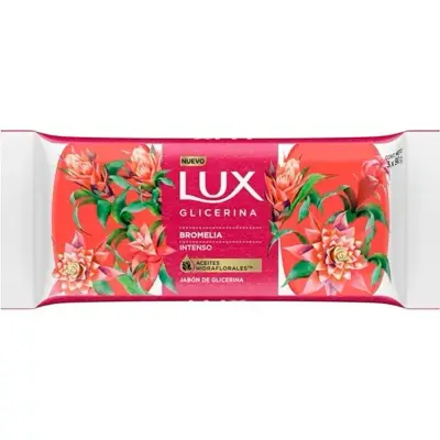 Jabón Líquido Lux Glicerina Bromelía 3 x 90 g