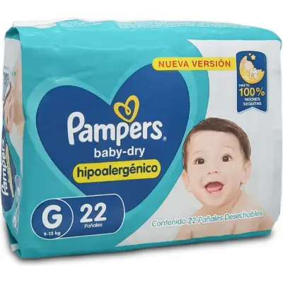 Pañal Pampers BabyDry Grande x22