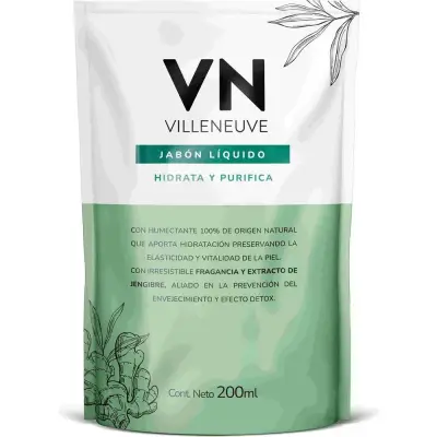 Jabón Líquido Jengibre Villeneuve 200 ml