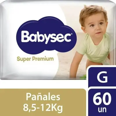 Pañal Babysec Supreme Premium Talla G 60 unidades