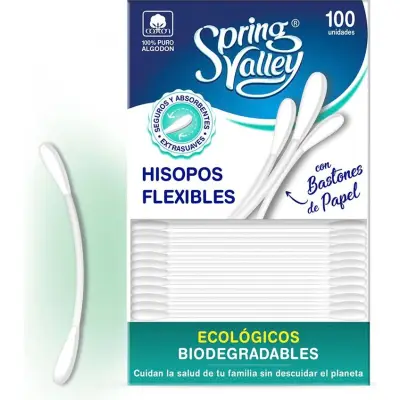 Hisopos de Algodón Spring Valley 100 unidades