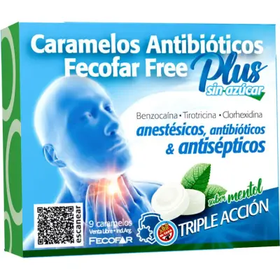 Caramelos Fecofar Free Plus x 9