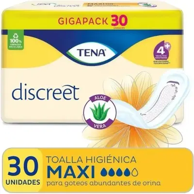 Toallas Femeninas Tena Discreet Maxi x30