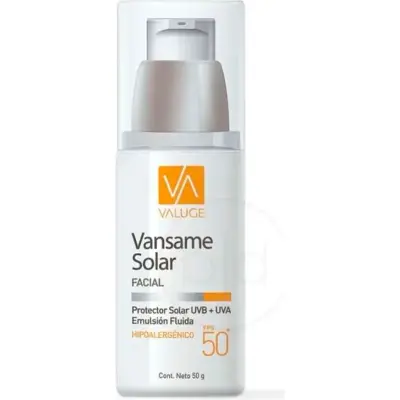 Protector Solar Fluido Vansame SPF 50+ 45 g