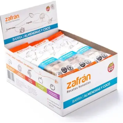Caramelo Zafran Almendras Coco 12x28g