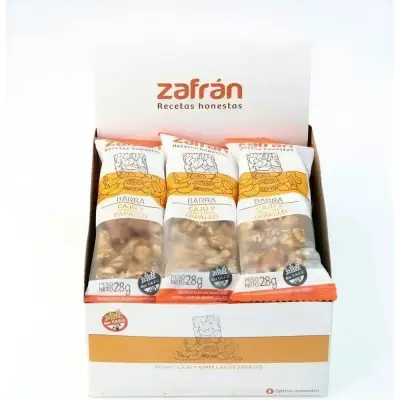 Caramelo Zafran Barra Cajú & Semillas 12 x 28 g