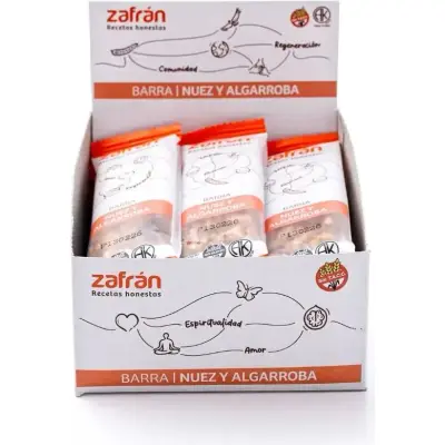 Caramelos Zafran Barra Nuez y Algarroba 12 x 28 g