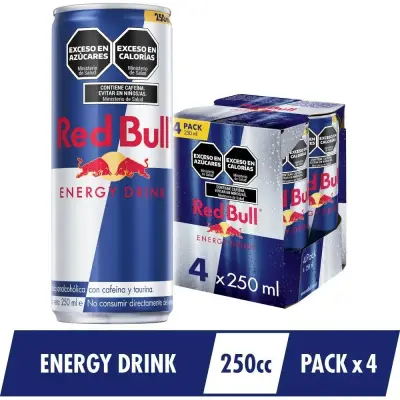 Red Bull Original Pack 4 Unidades 250 ml