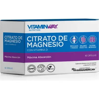 Vitamin Way Citrato de Magnesio 60 Cápsulas