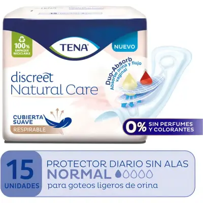 Pañal Tena Discreet Sin Alas x 15 Unidades