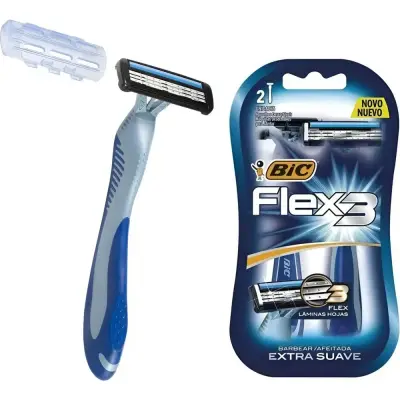 Máquina de Afeitar BIC Flex 3 Pack 2 Unidades