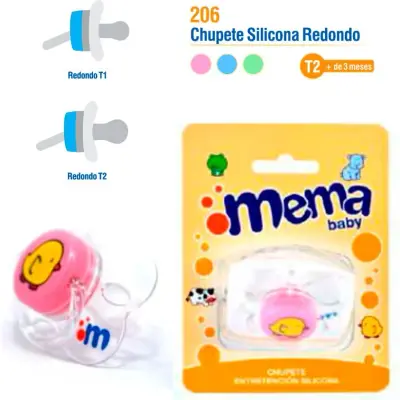 Chupete Silicona Rojo +3 Meses Rosa