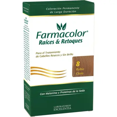 Tintura Capilar Farmacolor Raíces Tono 8