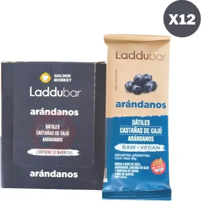 Laddubar Barra de Arándanos Pack 12 unidades