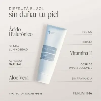 Protector Solar Emulsión FPS 55 Perlivit HA 45 g