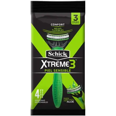 Máquina de Afeitar Schick Xtreme3 Pack 4 Unidades