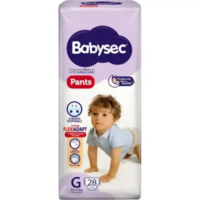 Pañal Babysec Premium Pants Talle G