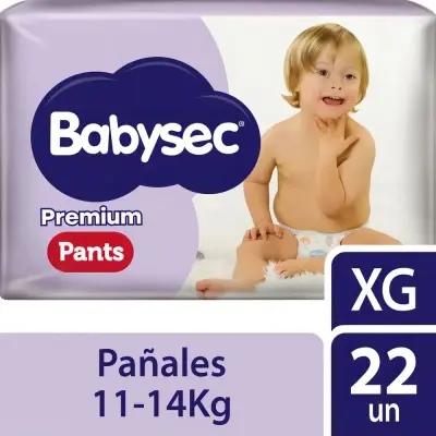 Pañal Babysec Premium Pants Talla XG