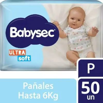 Pañal Babysec Ultra Soft P Recién Nacido x50