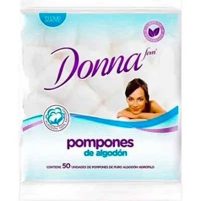 Algodón con Pompones Donna 50 unidades