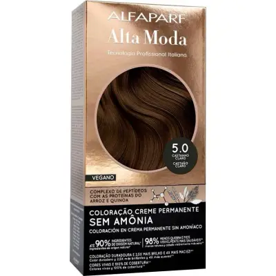 Tintura Capilar Alta Moda Color Sin Aroma Tono 5.0 Castaño