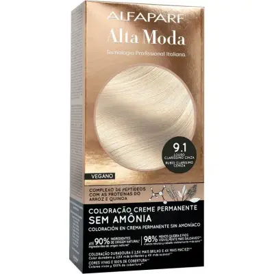 Tintura Capilar Alta Moda Color 9.1 Ceniza Sin Aroma