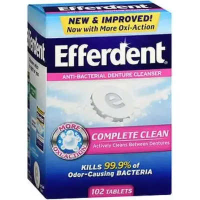 Efferdent Comprimidos Efervescentes Limpiadores x 102 Unidades