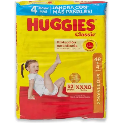 Pañal Huggies Classic XXXG x 52 unidades