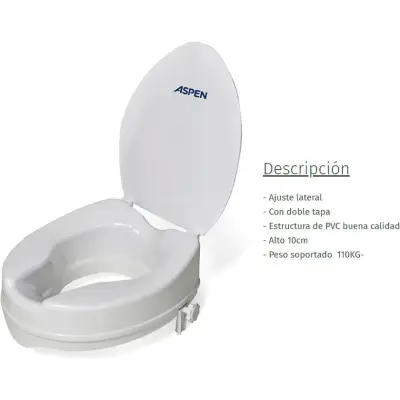 Inodoro Infantil Elevado Aspen con Tapa