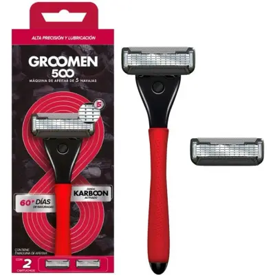 Groomen Cepillo Barba con Mango y Cartucho 500