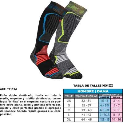 Media Ski SOX Tono 119A Talle S