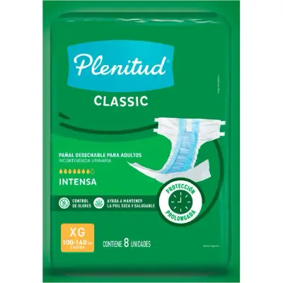 Pañales Plenitud Care Hiperabsorbentes Talla XG Pack 8