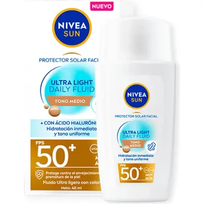 Protector Solar Ultra Ligero Día Nivea Sun Factor Medio