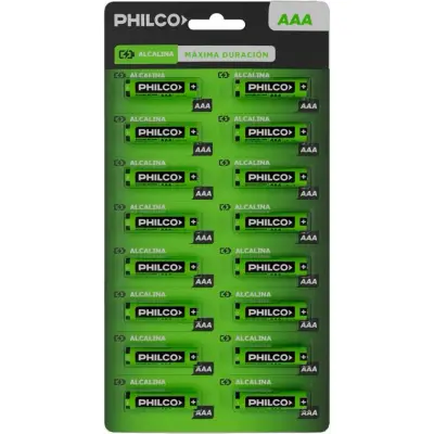 Pilas Alcalinas AAA Philco Pack x16