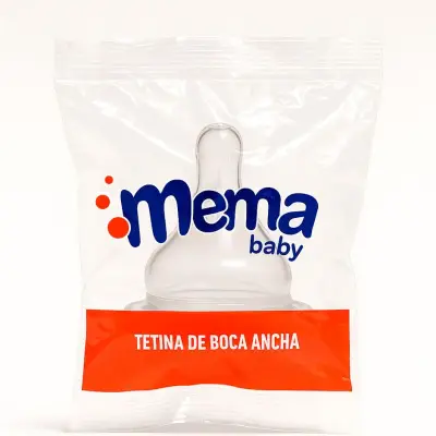 Tetina de Silicona Blanca Ancha Mema